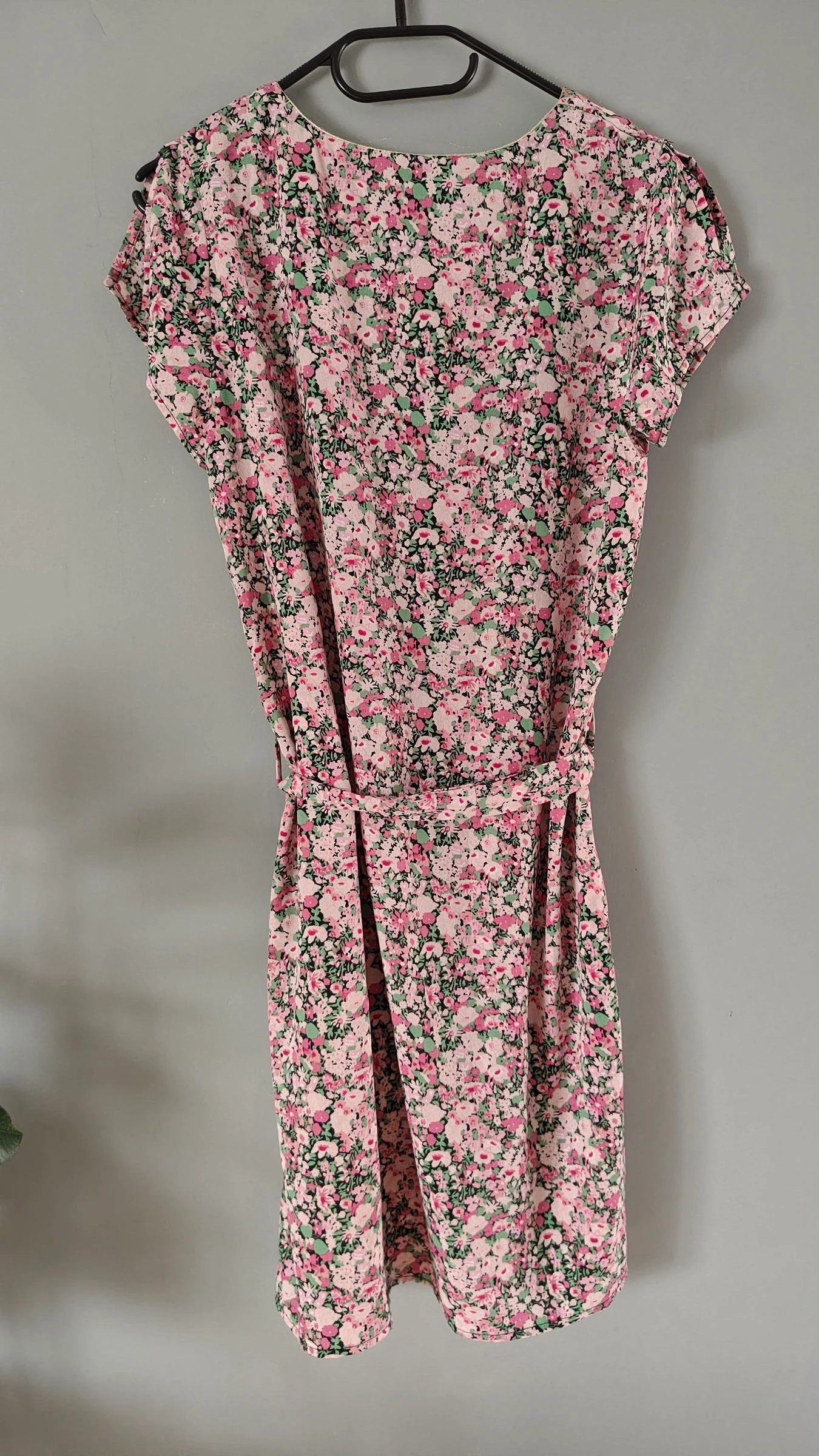 Roze bloemige V-hals jurk - Maat 38/M - Noémie & Co – photo 6